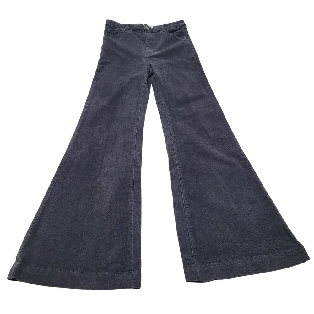 Rolla's Eastcoast flare pants cords corduroy high rise gray retro boho 27